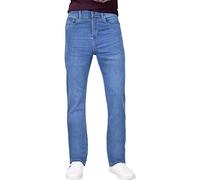 A2Z Mens Relaxed Straight Bootcut - Jeans JN63 Mid Blue 32W / 32L