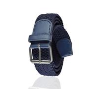 A2Z Mens Stretch Belts Elasticated Braided Woven - Belt MB121 Navy M/L