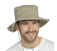 A2Z Mens Sun Hats Safari UV Protection Wide Brim Summer Hat Cotton Breathable for Fisherman, Hiking, Boonie - Men Safari Hats AZ41087 Beige M/L
