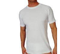 A2Z Mens Thermal Short Sleeve T Shirt Top Winter Base Layer Ribbed - Mens Thm T Shirt 2461 White L