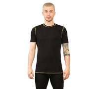 A2Z Mens Thermal Short Sleeve T Shirt Top Winter Base Layer Ribbed - Mens Thm T Shirt 2664 Black L