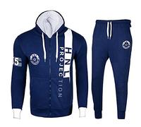 A2Z Mens Tracksuit Kings Embroidered Hoodie - T.S HNL 02 Indigo White 6XL