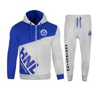 A2Z Mens Tracksuit Kings Embroidered Hoodie - T.S HNL Dady Grey._ S