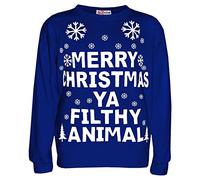 A2Z Merry Christmas Mens Womens Ya Filthy Jumper Comfortable Crewneck Sweatshirt Ya Filthy Animal Gifts for Adults