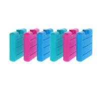 A2Z Mini Freezer Blocks Ice Packs Set of 6 Reusable Cooling Packs for Cool Bags Lunch Boxes Picnic Coolers Compact Ice Blocks for Food Storage Travel Camping Chilled Transport