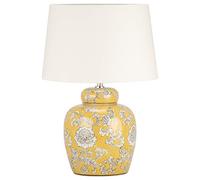 A2Z Mustard Floral Table Lamp Beautiful Bedside & Desk Table Lamp Fresh White Shade, Vivid Yellow Color Height: 48Cm, Width: 33Cm