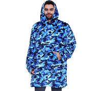 A2Z Oversized Hooded Blanket Wearable Fleece Snuggle Poncho One Size UK