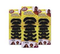 A2Z Pack Of 3 Fake Moustaches Set 7 Pack Self-Adhesive Novelty Moustaches for Kids and Adults Party Accessories Fancy Dress Photo Booth Props Variety Styles Easy Apply Costume Fun