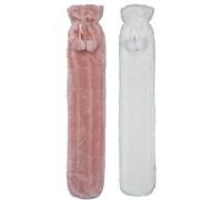 A2Z Plain Soft Plush Fleece Bottles - Hot Bottle HB1156 Pink/White