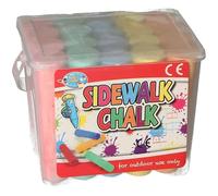 A2Z Sidewalk Chalk Set in Carry Tub 20 Pieces Multicolour Outdoor Drawing Chalks for Children Washable Pavement Chalk for Garden Playground Party Art Activity