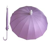 A2Z Stick Umbrella Auto Open Walking Brolly 16 Rib Windproof 40" Lilac Canopy Waterproof Metal Frame PU Handle J Stick Umbrella Anti Drip Telescopic Plastic Cover Travel Umbrellas For Women Men