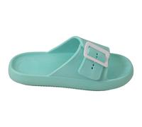 A2Z Teen Girls Summer Cloud Sliders Soft Slide Sandals - Sliders LDS AZ32002 Aqua 2 UK.