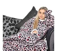 A2Z Unisex Girls Boys Wearable Double Layer Blanket With Sleeves Super Soft - TV DL Blkt 154 Pink Kids