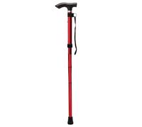 A2Z Unisex Lightweight Foldable Walking Stick Adjustable Height Ergonomic Handle - Foldable Stick AZ120658 Red