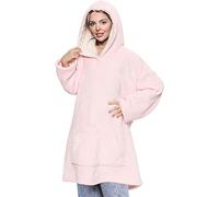 A2Z Unisex Mens Ladies Oversized Hoodie Plain - Snuggle 951 Baby Pink Adult One Size