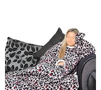 A2Z Unisex Mens Ladies Wearable Double Layer Blanket With Sleeves Super Soft - TV DL Blkt 154 Pink Adult