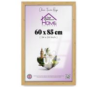 A2Z Wall Poster Frame 60x85cm - Pine Flat Eton Wood Frame with Clear Perspex, Hooks & Sawtooth Hangers, Cozy Home & Office Decor (24x34 Inch)