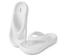 A2Z Women EVA Flip Flops Lightweight - Slider LDS 1304 White 7/8 UK