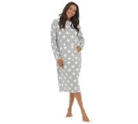 A2Z Womens Nightie Soft Touch Polar Fleece Nightgown Button Placket - Nightie 420 Star 10-12