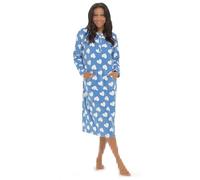 A2Z Womens Nightie Soft Touch Polar Fleece Nightgown Button Placket - Nightie 423 Heart 14-16