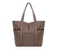 A2Z Womens Nylon Shopper Tote Bag Large Lightweight Shoulder Handbag - Beach Bag LDS 1221 Taupe