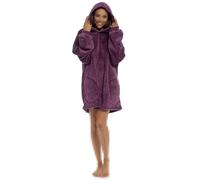 A2Z Womens Oversized Hoodie Blanket Plush Sherpa Soft Touch Flannel Fleece - Snuggle 321 Plum Adult One Size
