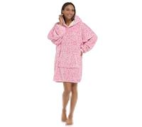 A2Z Womens Oversized Panther Hoodie Snuggle Plush Sherpa Soft Touch Flannel Fleece Lining Stylish Ladies Hooded Sweatshirt Ultimate Comfort Adults One Size Fits All Cozy Super Warm Snuggle Pink