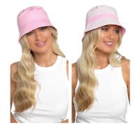 A2Z Womens Reversible Bucket Hat Summer Foldable - Bucket Hat AZ4513 Spotty Pink M/L