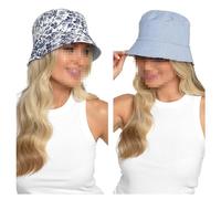 A2Z Womens Reversible Bucket Hat Summer Foldable - Bucket Hat AZ4718 Floral S/M
