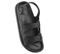 A2Z Womens Sandals Fastening Buckle Strap Slider Cushioned - Sandal LDS AZ32276 Black 7 UK