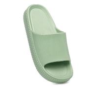 A2Z Womens Summer Pillow Thick Sole Foam - Slider LDS AZ32502 Sage 5/6 UK