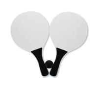 A2Z Wooden Beach Tennis Set Black Paddle Bat and Ball Set Lightweight Outdoor Garden Beach Game for Kids and Adults Durable Summer Sports Toy