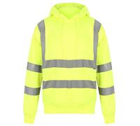 a2z workwear Hi Vis Hoodie Safety Work Sweatshirt High Viz Hoodie Reflective Tape High Visibility Pullover Sweatshirt Top (as8, alpha, x_l, regular, regular, Yellow)