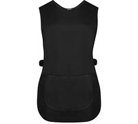 a2z workwear Ladies Black Tabards with Pocket Side Button Fastening Catering Apron Cooking Cleaning (Black-1, S)