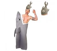 A2ZFD Adult Unisex Funny Shark Attack Adult Costume + Hat : Fish Predator Jaws Fancy Dress