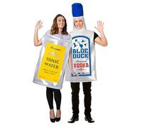 A2ZFD Couples Ladies And Mens Vodka & Tonic Costumes : Unisex Drink Festival Fun Novelty Stag Hen Fancy Dress