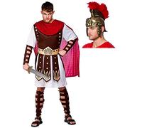 A2ZFD Mens Roman Centurion Costume + Helmet - Gladiator Fancy Dress (Medium (Chest 41"), + Helmet)