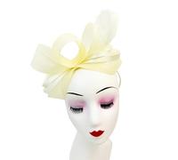 A2ZUKFASHION Women Feather Looped Fascinator Headband Clip Alice Band Woven Wedding Royal Ascot Ladies Races