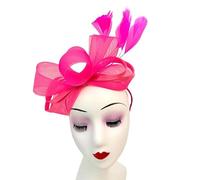 A2ZUKFASHION Women Feather Looped Fascinator Headband Clip Alice Band Woven Wedding Royal Ascot Ladies Races