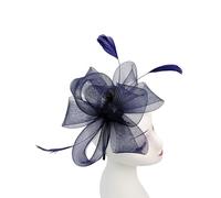 A2ZUKFASHION Women's Mesh Net Flower Feathers Fascinator Woven Headband Clip Hat Ladies Wedding Royal Races