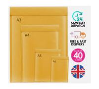 (A3 10 Pack) DVD A6 A5 A3 A4 Padded Bubble Envelopes Gold Mix Mailer Bags Small Large Size