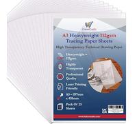 A3 112gsm Tracing Paper Sheets Printable Tracing Paper Acid Free High Transparency Technical Drawing Paper for Drawing Sketching Dressmaking 297 X 420mm (A3 Size - 112gsm Heavyweight - 250 Sheets)