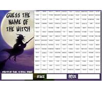 A3 150 Player 3 Winners guess the name of the Witch Halloween Fundraising Scratchcard Match and Win card (1 winner)