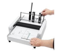 A3 2-in-1 Booklet Maker, 60W Paper Folding Binding Machine, 20 Sheets Max Binding, 200-300 Books/H, for Office School Home Factory Print Stores White