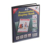 A3 20 Pocket Display Book Presentation Folder Portfolio (40 Views) Project Book Certificate Folder Plastic Wallets (6 Books)