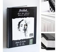 A3 200gsm Thick Paper Spiral Bound Sketchbook - Perfect for Artists & Designers - Ideal for Sketches, Drawings & Notes (50 Sheets / 100 Pages)