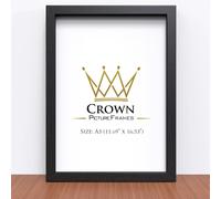 (A3 (29.7 x 41.9cm), Black) Crown Sl lack White Oak Photo Frame for A3 29.7 x 42 cm (11.69x16.53 Inches) Picture Photo Poster Certificate, Hang on wall in both Land
