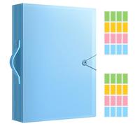 A3 40 Pocket Display Book Folder Presentation FolderPortfolio (80 Views) Certificate FolderProject Book Folderwith Plastic Sleeves Plastic Wallets for Document Painting Artwork Portfolio - Blue