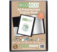 A3 50% Recycled 20 Pocket Presentation Display Book (1)