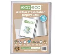 A3 50% Recycled Clear 40 Pocket Presentation Display Book (1)